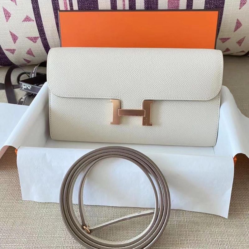 Hermes Constance To Go Wallet Gris Pale Epsom Gold Hardware