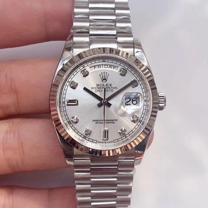 Rolex Day Date Silver Dial