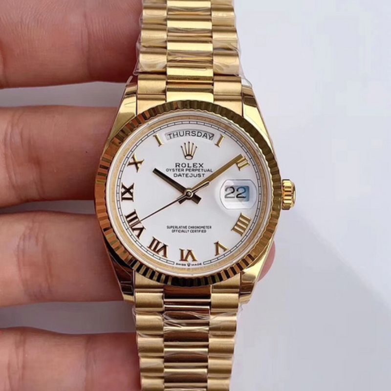 Rolex White Sapphire Crystal Watch
