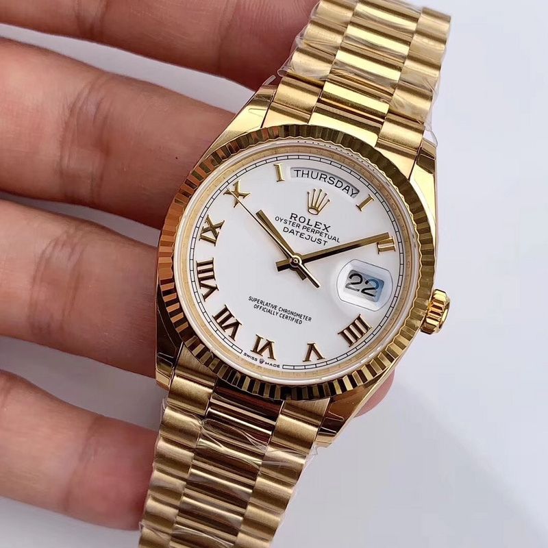Rolex White Sapphire Crystal Watch