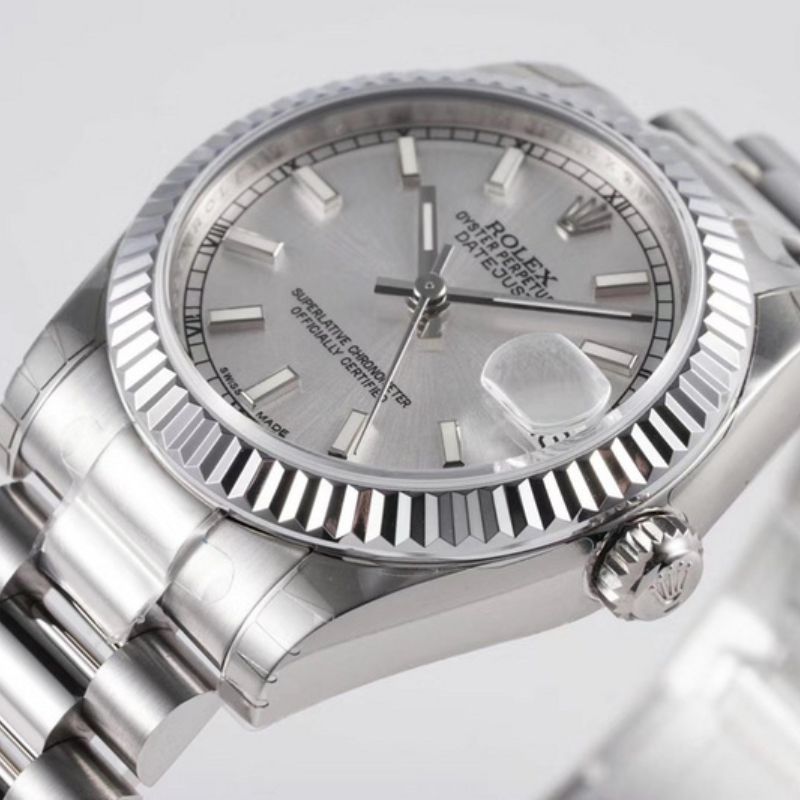 Rolex Datejust Silver Ladies Watch