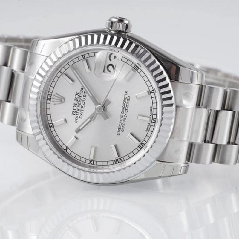 Rolex Datejust Silver Ladies Watch