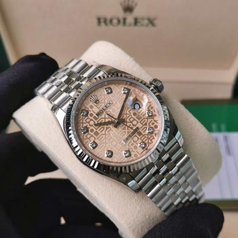 Rolex Steel Datejust Pink Jubilee