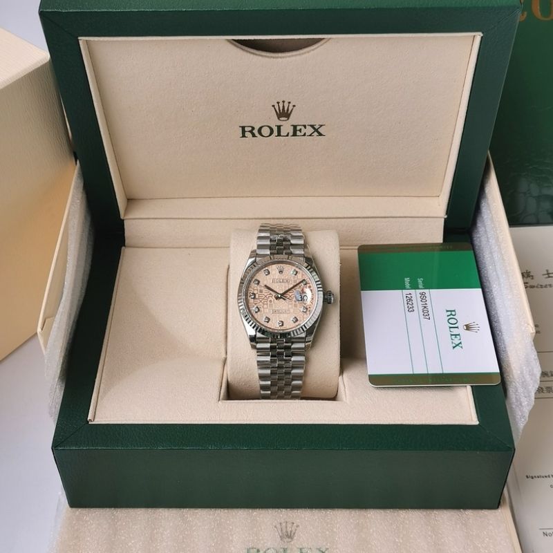 Rolex Steel Datejust Pink Jubilee