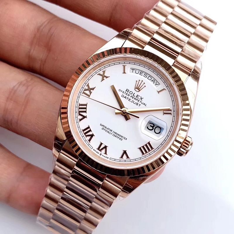 Rolex Day-Date Rose Gold Roman Watch