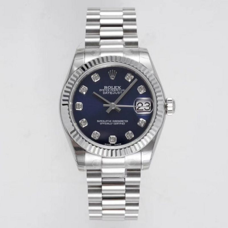 Rolex DateJust Blue Diamond Watch