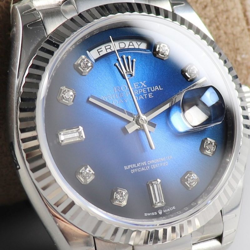 Rolex Day Date Blue Ombre Dial Watch