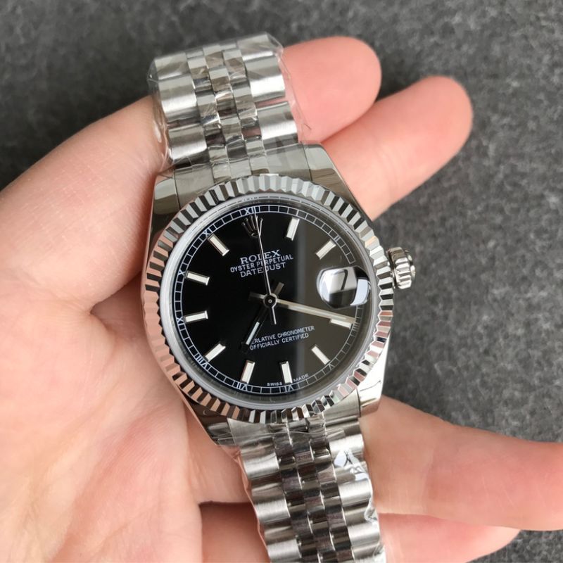 Rolex DateJust Black Jubilee Watch