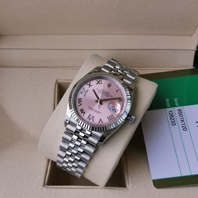 Rolex DateJust Pink Dial Stainless Steel
