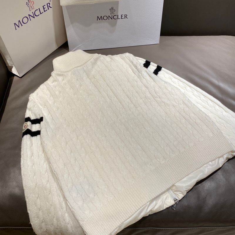 Moncler 25AW Wool-Blend Splicing Down Jacket