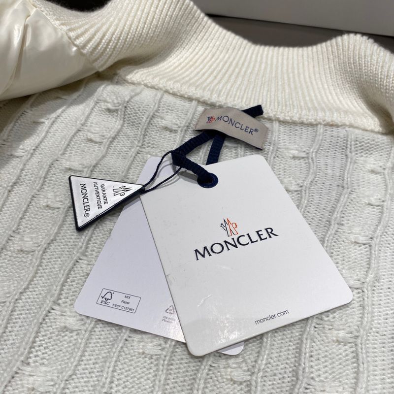 Moncler 25AW Wool-Blend Splicing Down Jacket