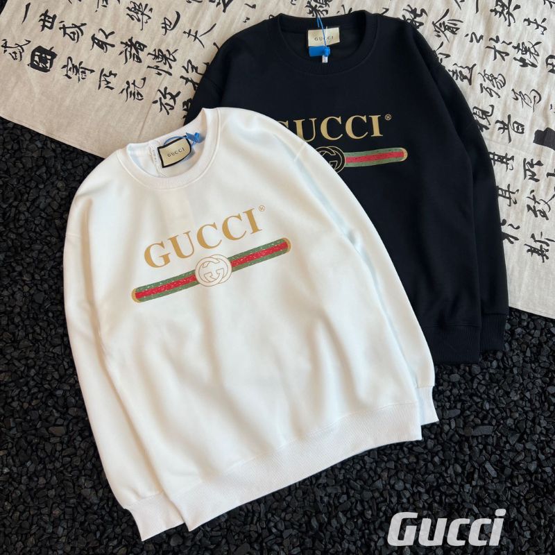 Gucci Red & Green Striped Logo Sweatshirt