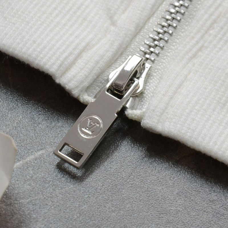 LV Jacquard Zipper Casual Sweatshirt