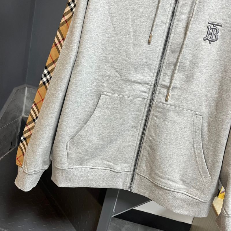 Burberry Classic Plaid Logo Hooded Zipper Sweatshirt