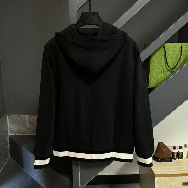 Gucci Embroidered Hooded Zipper Sweatshirt