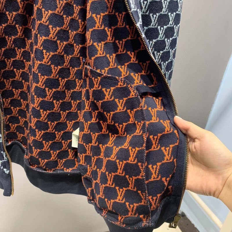 LV Double-Sided Knitted Jacquard Pilot Jacket