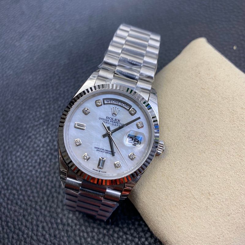 Rolex Day-Date  White Dial Watch
