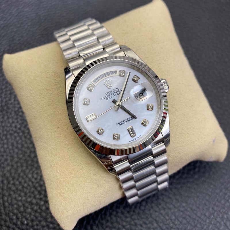 Rolex Day-Date  White Dial Watch