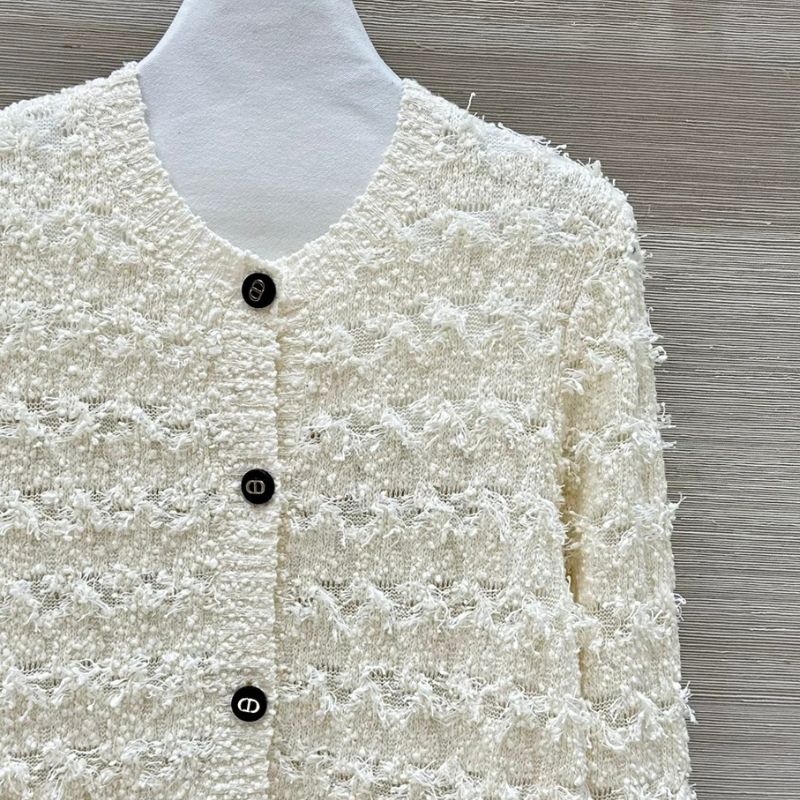 Dior 25 Early Spring Hollow Crochet Cardigan