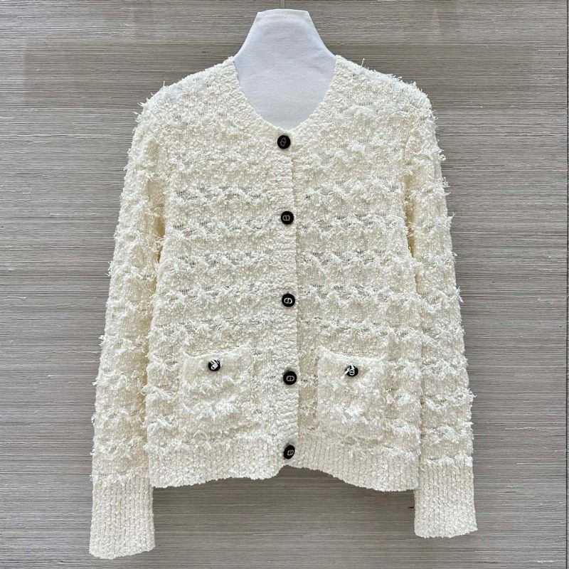 Dior 25 Early Spring Hollow Crochet Cardigan