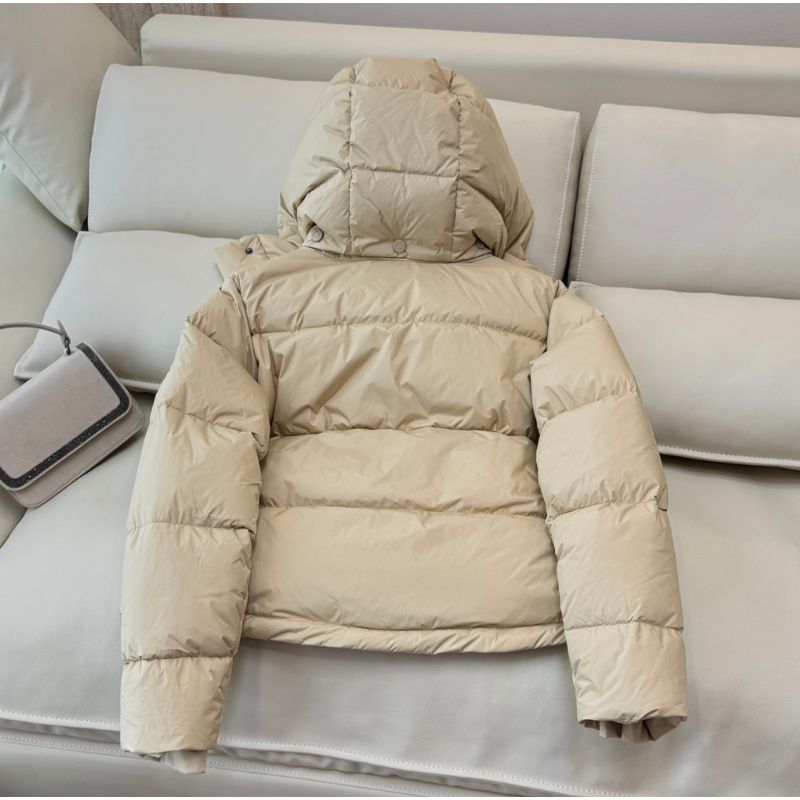 Moncler Hooded Long-Sleeve Down Jacket