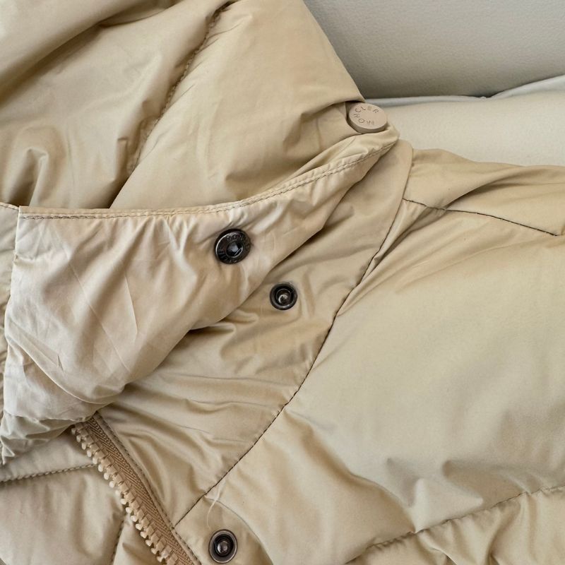 Moncler Hooded Long-Sleeve Down Jacket