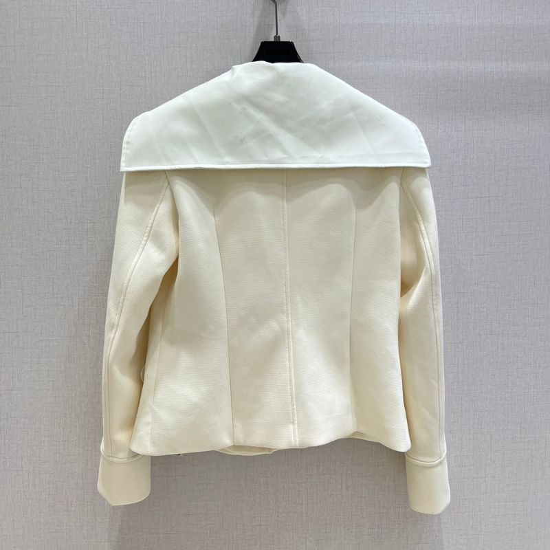 Louis Vuitton Exquisite White Collar Trend Jacket