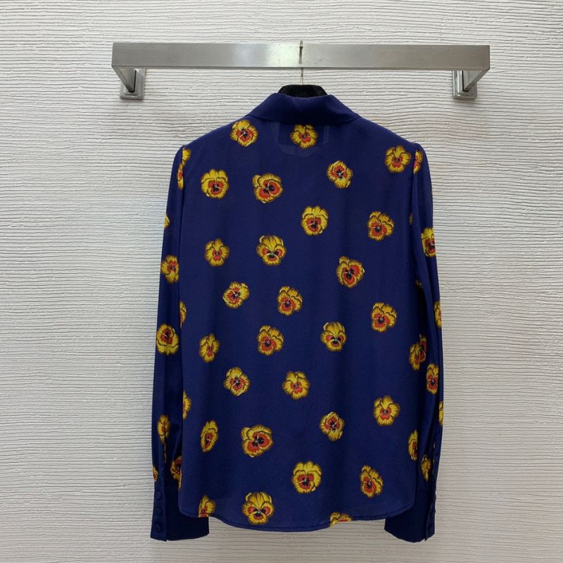 Gucci Heavy Silk Long-Sleeved Shirt