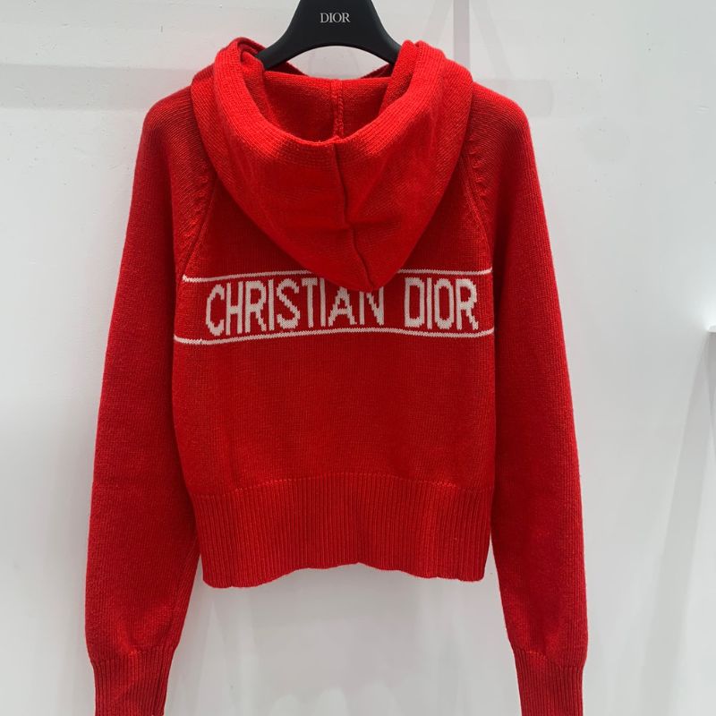 Dior Early Spring Knitted Plaid Jacquard Cardigan
