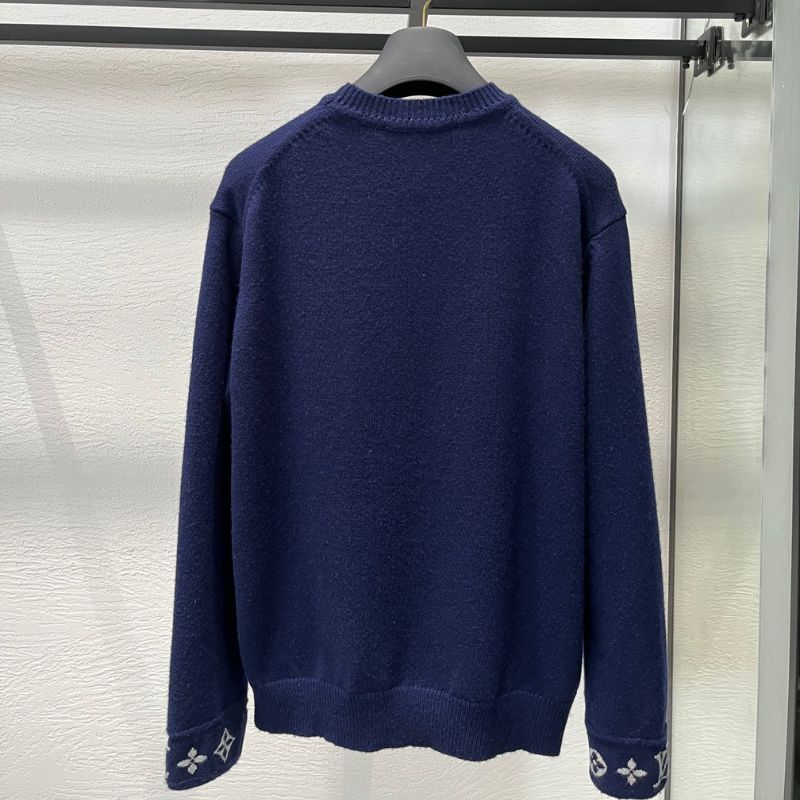 LV Threaded Cuff Intarsia Logo Sweater
