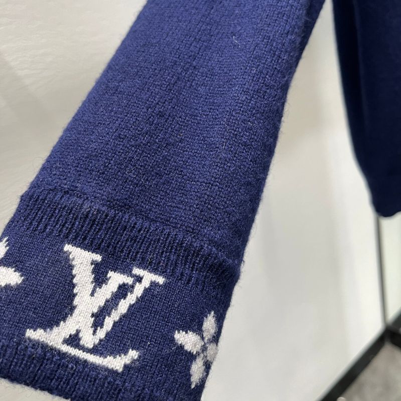 LV Threaded Cuff Intarsia Logo Sweater
