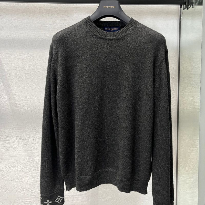 Louis Vuitton 24FW Black Intarsia Logo Knitted Sweater