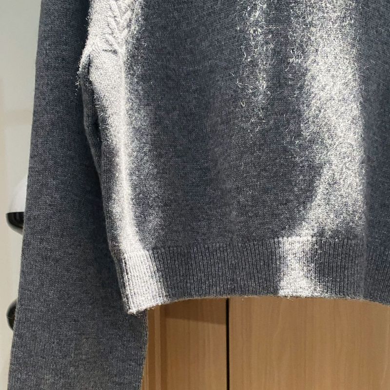 Prada Two Tone Knitted Long-Sleeve Shirt