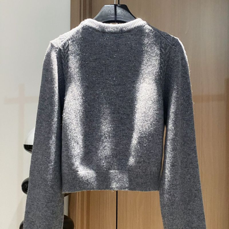 Prada Two Tone Knitted Long-Sleeve Shirt