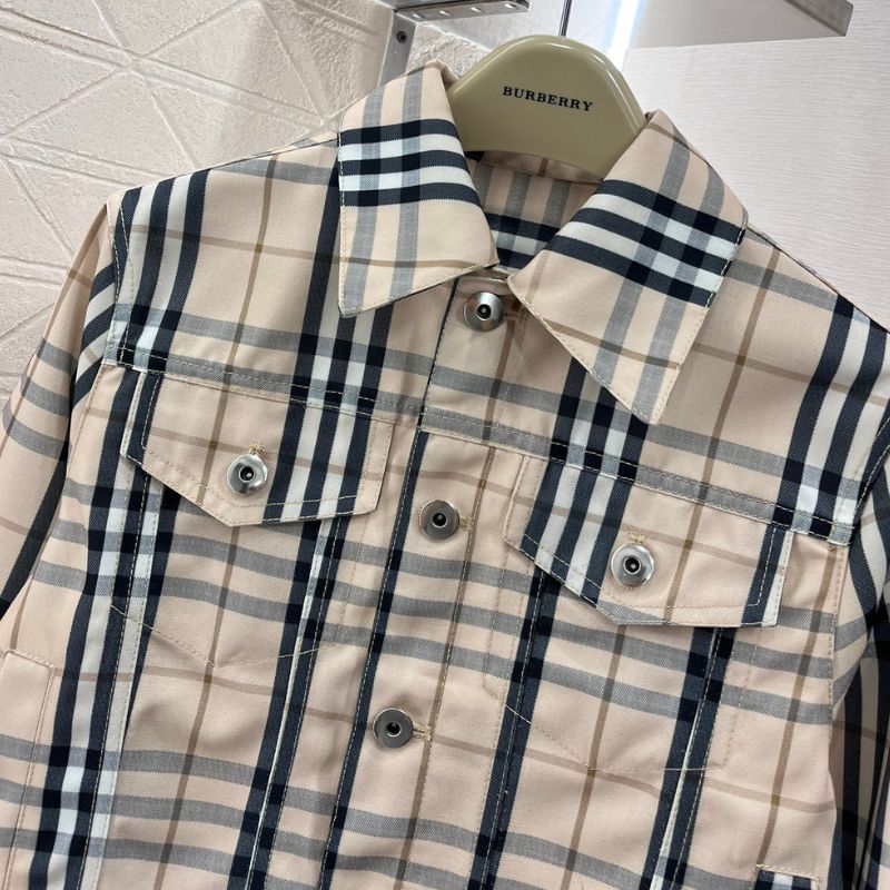Burberry Plaid Denim Jacket