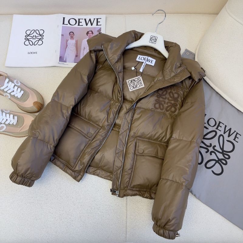 Loewe Hooded Short Down Jacket