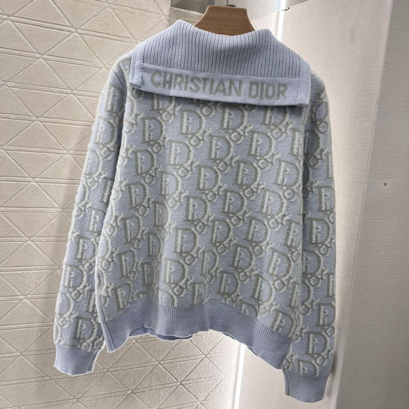 Dior Zipper Jacquard Turtleneck Sweater