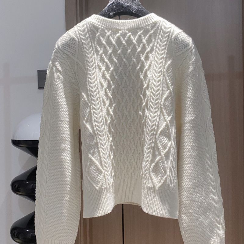 Celine Knitted Three Color Long Sleeve Sweater