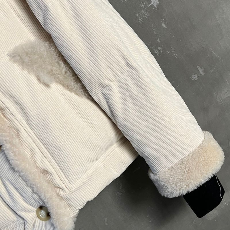 Moncler Bazaar Wool Fur Corduroy Down Jacket