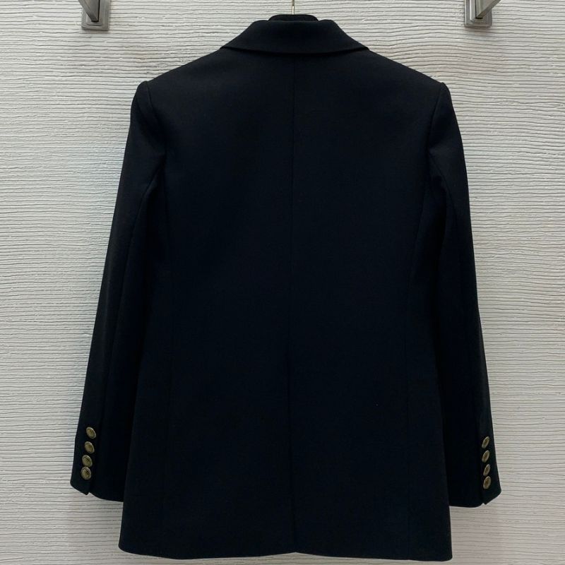 YSL Snake Chain Double-Breasted Wool Suit Jacket