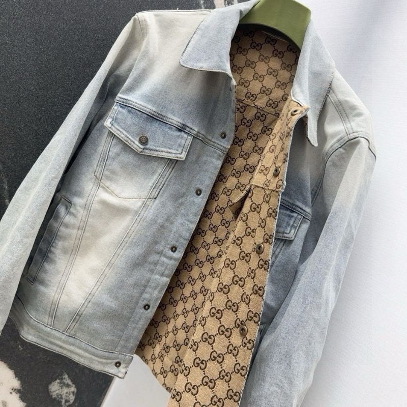 Gucci Double-Sided Jacquard Denim Jacket