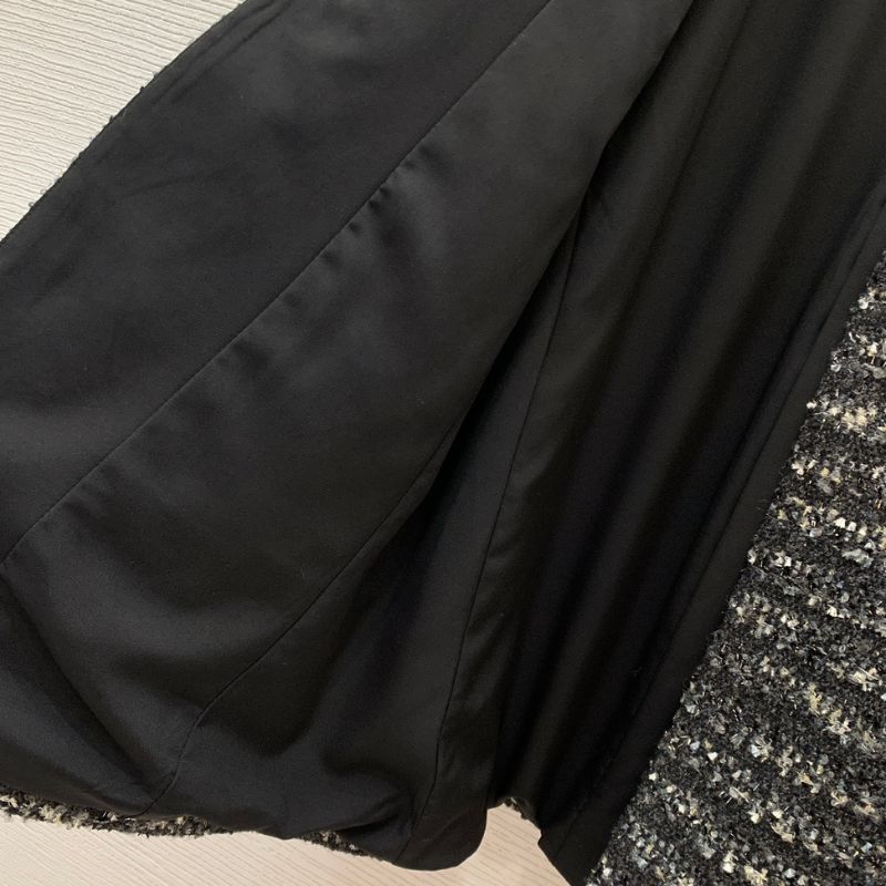 YSL Gold Thread Blended Tweed V-Neck Jacket