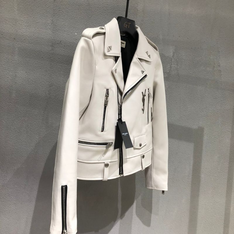 YSL Classic Couple Motorcycle Leather Jacket