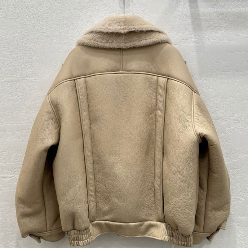 YSL Unisex Merino Fur Biker Jacket