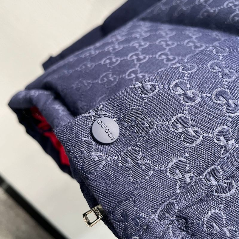 Gucci GG Dark Pattern Jacquard Hooded Down Jacket