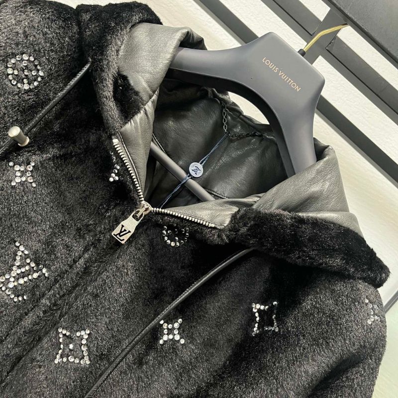 Louis Vuitton Starry Logo Rhinestone Hooded Jacket