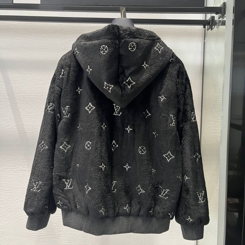 Louis Vuitton Starry Logo Rhinestone Hooded Jacket