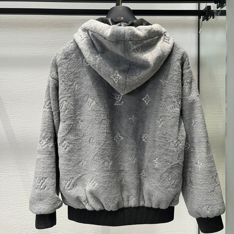 Louis Vuitton Starry Monogram Fur Hooded Jacket