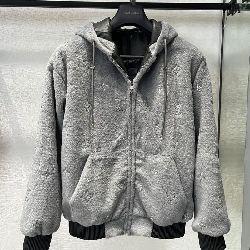 Louis Vuitton Starry Monogram Fur Hooded Jacket