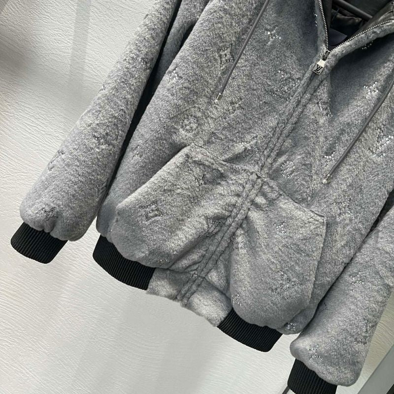 Louis Vuitton Starry Monogram Fur Hooded Jacket